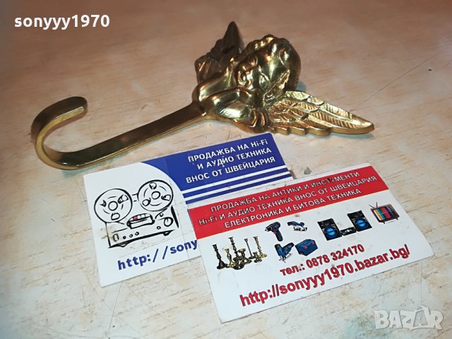 златен ангел-внос швеция-мед/месинг 0606211720, снимка 12 - Антикварни и старинни предмети - 33123426