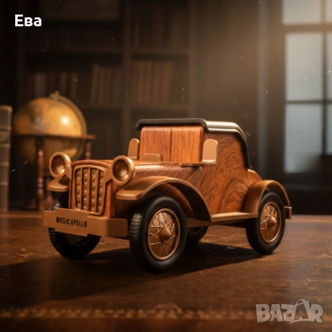 Bluetooth радио колонка A9, 5W, 1500mAh - стилен дървен дизайн, снимка 3 - Bluetooth тонколони - 53447809