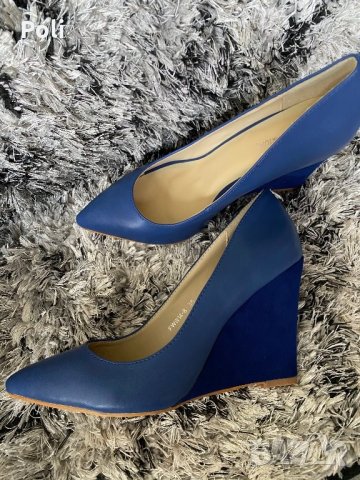 Елегантни обувки в синьо, снимка 4 - Дамски елегантни обувки - 28501977