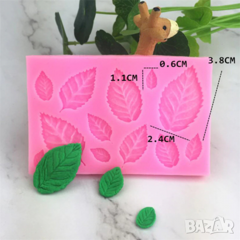 Силиконов молд листа, снимка 5 - Форми - 36452407