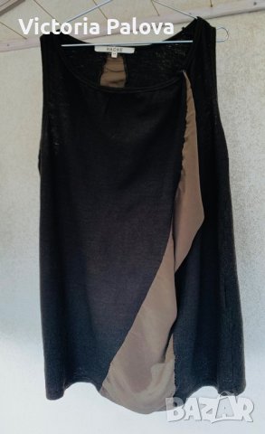 Дизайнерска рокля/туника  HACHE Италия,вълна и коприна, снимка 4 - Туники - 38583638