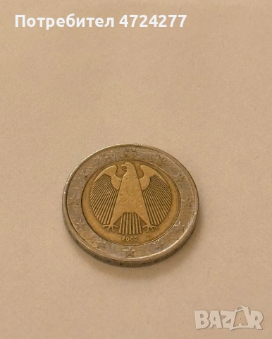 2 евро Германия с буквата D, снимка 2 - Други ценни предмети - 53297548