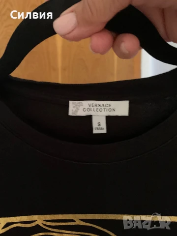 Тениска черна VERSACE, снимка 4 - Тениски - 50959511