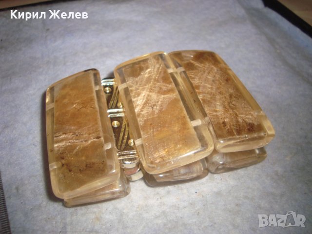 ФЕШЪН - АРТ ХЕНД - МЕЙД КРАСИВА ЕФЕКТНА СТИЛНА ГРИВНА СЕДЕФ и КАТАЛИН 30161, снимка 3 - Гривни - 37851523