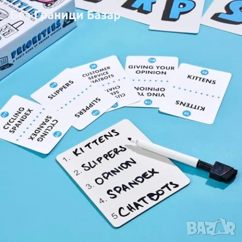 Нова Priorities – забавна парти игра за приятели компании смях за групи, снимка 4 - Други игри - 52133390