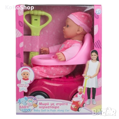 Кукла бебе с количка/бебе кукла в количка за бутане, снимка 4 - Кукли - 53055524