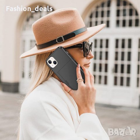 Нов защитен калъф кейс гръб за iPhone 14 Айфон с Поставка за карта, снимка 7 - Калъфи, кейсове - 38307474