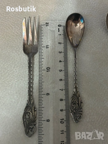 Антикварен посребрен лот от прибори , снимка 8 - Антикварни и старинни предмети - 53429570