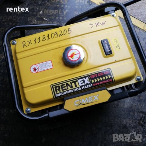 Генератор монофазен 3 kW ПОД НАЕМ от Рентекс, снимка 2 - Генератори - 39290206