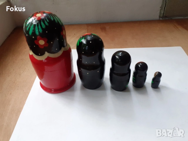 Матрьошка руска дарвена кукла 5 в 1, снимка 7 - Антикварни и старинни предмети - 53278684