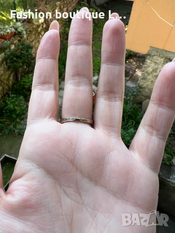 Златен пръстен с блестящи камъчета ❤️, снимка 6 - Пръстени - 52413486