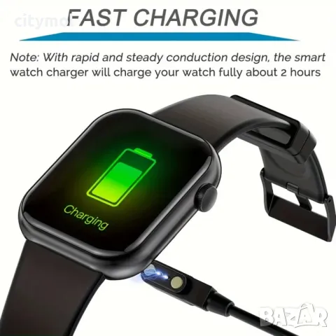 Магнитно зарядно за смарт часовник / смарт гривна. 2,4 мм, снимка 2 - Смарт гривни - 48489749