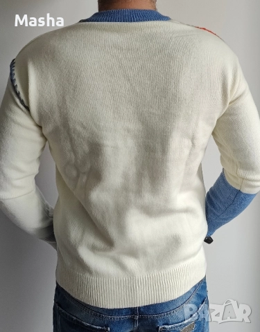 Мъжки коледен пуловер разм. М, снимка 3 - Пуловери - 52354512