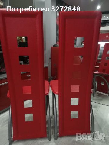 Червени трапезни столове - 2 бр, снимка 2 - Столове - 39833789