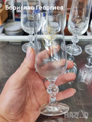 Кристални чаши 6 броя, снимка 2 - Чаши - 44138707
