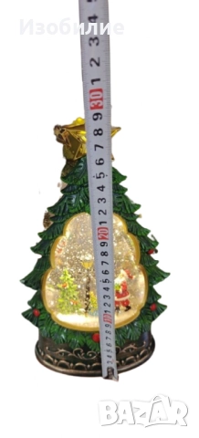 Светеща коледна елха с въртящ сняг, снимка 3 - Декорация за дома - 52349616