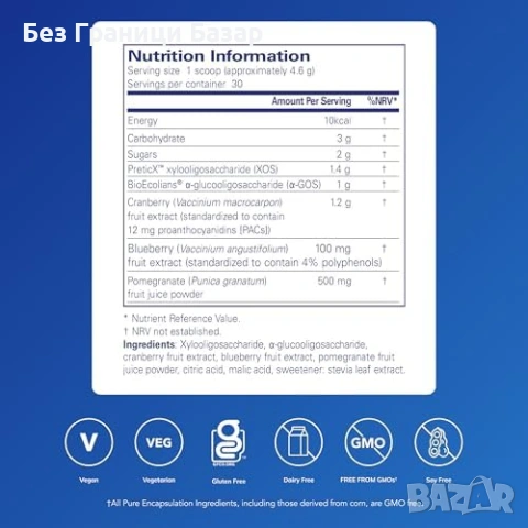 Нов Пребиотичен прах XOS + α-GOS – боровинка, червена боровинка, нар 138 грама, снимка 6 - Други - 53375237