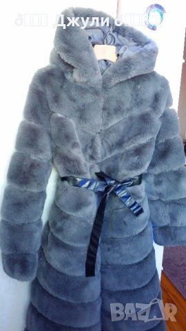 Палто с естествен косъм от чинчила, снимка 4 - Палта, манта - 43780571