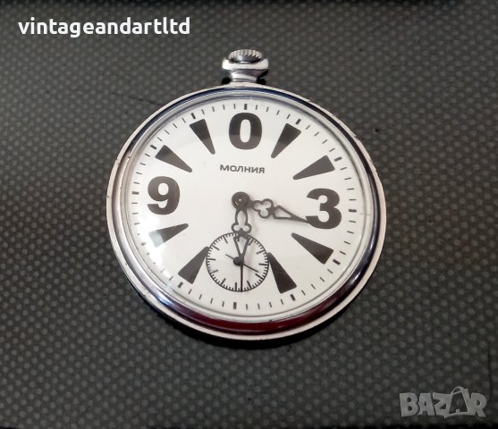Колекционерски джобен часовник Молния Зеро, много рядък, отлично работи