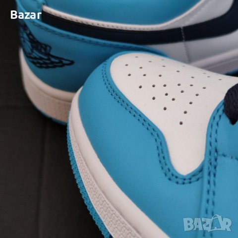 Нови Оригинални Маратонки Nike Air Jordan 1 Low unc Обувки Размер 42 и 43 номер сини бели черни blue, снимка 8 - Маратонки - 39180705