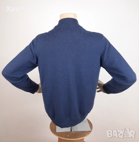 A.W.Dunmore - Мъжка жилетка с цип от коприна и кашмир р-р L, снимка 4 - Пуловери - 52424862