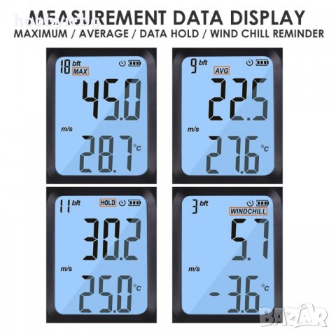 Цифров ръчен анемометър, снимка 8 - Други инструменти - 33459474