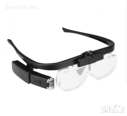 Лупа за глава с лед осветление очила за четене шиене бродиране плетене Led spectacle magnifier751635, снимка 11 - Други инструменти - 37712002