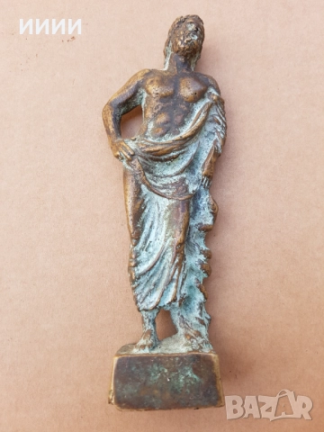 Бронзова пластика статуетка Асклепий 2, снимка 2 - Антикварни и старинни предмети - 52867639