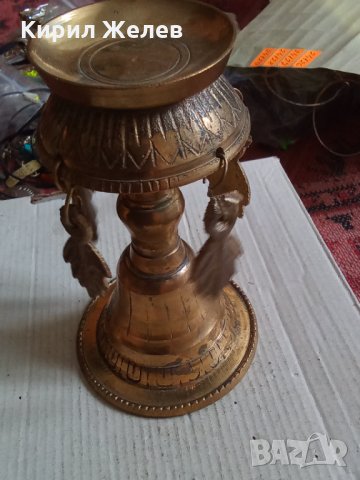 Свещник бронз стар 24028