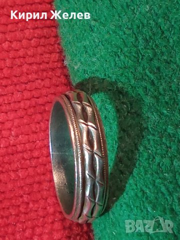 ИЗИСКАН ОРНАМЕНТИРАН СРЕБЪРЕН ПРЪСТЕН СРЕБРО 925 ДВУКОМПОНЕНТЕН ВЪРТЯЩ се Тип ХАЛКА 40223, снимка 3 - Пръстени - 43221567