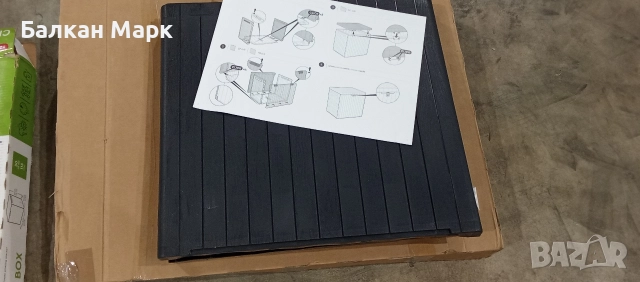 Градинска кутия Keter City Box Outdoor 113L – Графит, снимка 3 - Градински мебели, декорация  - 52581884