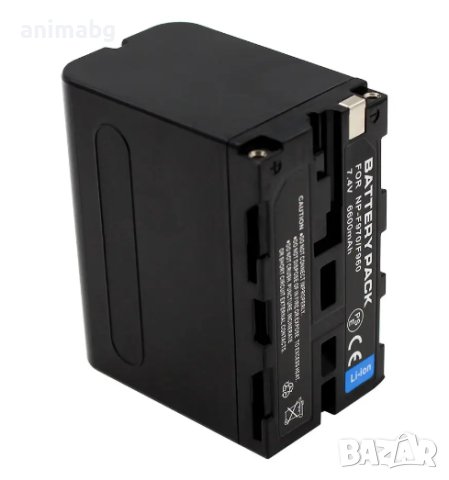 ANIMABG Батерия модел NP-F970 NP-F960 за цифрови видеокамери на SONY с капацитет 6600mAh 7.4V аналог, снимка 4 - Батерии, зарядни - 44061872