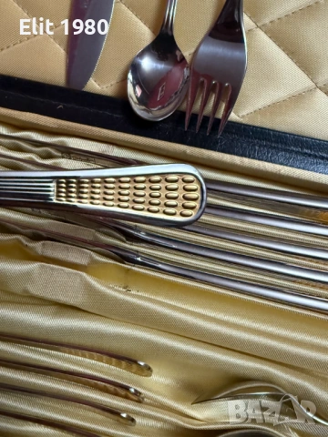 Продавам прибори перла позлата, снимка 3 - Прибори за хранене, готвене и сервиране - 53113736