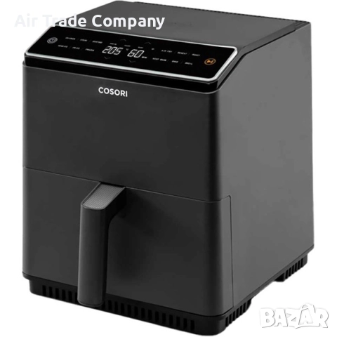 Фритюрник с горещ въздух Cosori Dual Blaze Еър фрайър CAF-P681S, XXXL 6.4L, черен