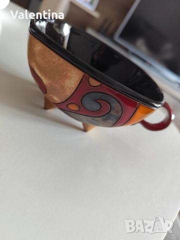 Керамична чаша ръчна изработка , снимка 4 - Декорация за дома - 52793121