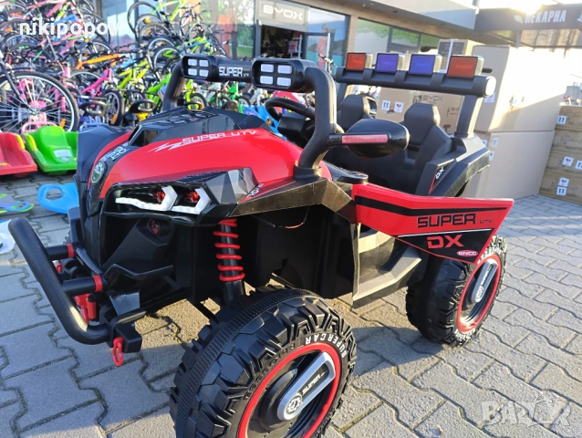 X двуместен акумулаторен джип BEAST 4x4 червен, снимка 12 - Детски велосипеди, триколки и коли - 53569507
