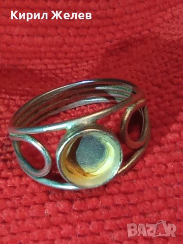 Стар СРЕБЪРЕН АЖУРЕН РЕТРО АРТ ПРЪСТЕН ВИСОКА ПРОБА СРЕБРО с ГНЕЗДО За ВГРАЖДАНЕ на КАМЪК 40545