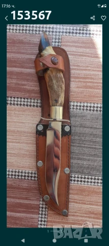 Ловен нож еленово краче, снимка 5 - Ножове - 51318699