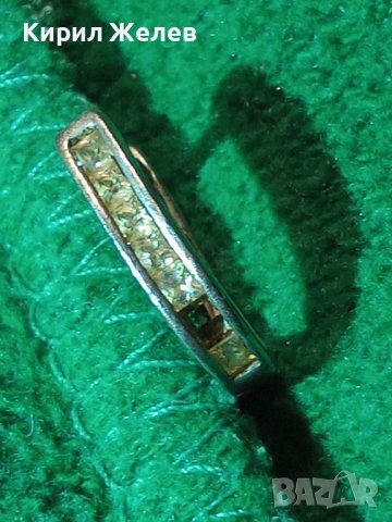 ВЕЛИКОЛЕПНА СРЕБЪРНА СКЪПОЦЕННА ОБЕЦА СРЕБРО 925 АНГЛИЯ с БЛЕСТЯЩИ ФАСЕТ ЦИРКОНИ 40051, снимка 5 - Обеци - 42475606