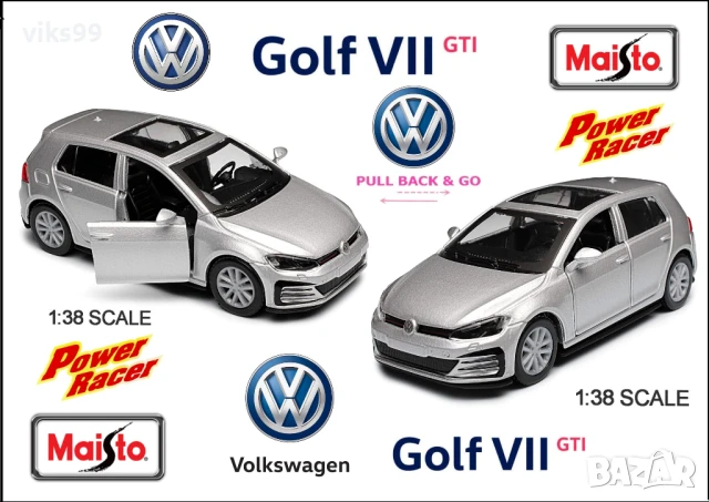 Volkswagen Golf VII GTI Maisto - Мащаб 1:38, снимка 1