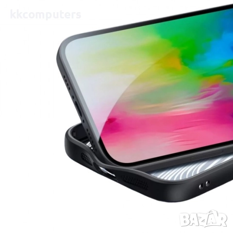 Силиконов твърд кейс Dux Ducis AIMO Magsafe и Протектор За iPhone 16 (6.1), Черен, снимка 5 - Калъфи, кейсове - 51961744