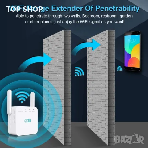 Нов WiFi усилвател за сигнал Интернет Антена разширител на обхват за дом офис, снимка 6 - Други стоки за дома - 49804771