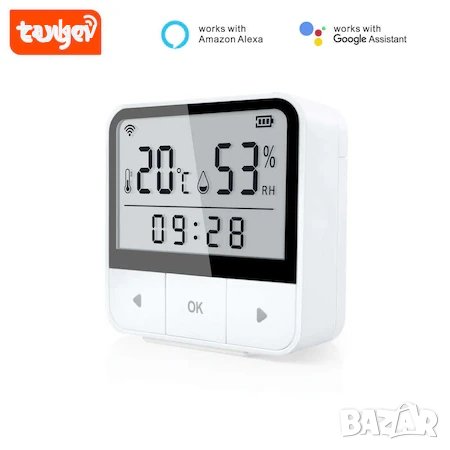 Сензор за измерване на температура и влажност PST, Съвместим с Alexa и Google Assistant,, снимка 2 - Друга електроника - 43958669