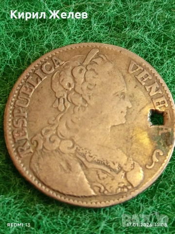 Сребърна монета 1/4 талер 1790г. Венеция уникат за КОЛЕКЦИОНЕРИ 52022
