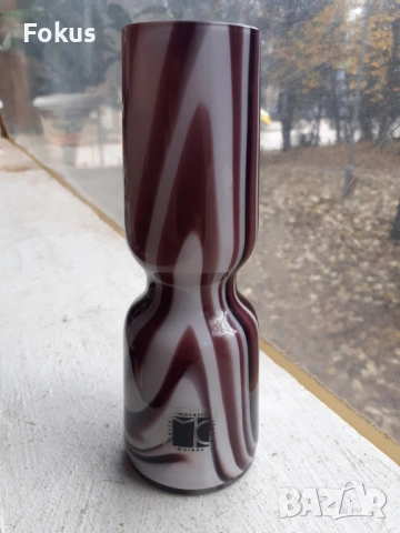 Страхотна маркова дизайнерска ваза Carlo Moretti Murano, снимка 2 - Антикварни и старинни предмети - 53395617