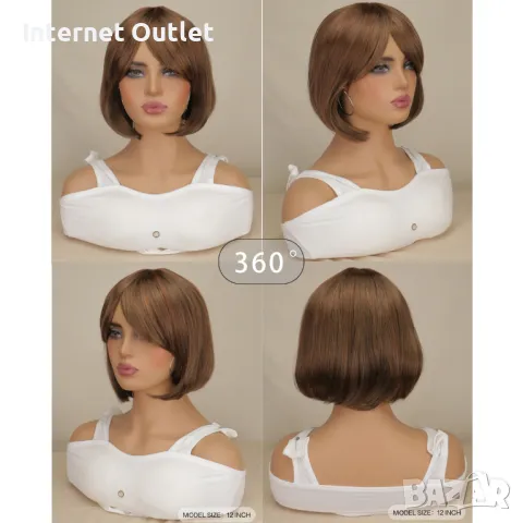 Дамска перука - светло кафява , снимка 6 - Аксесоари за коса - 49748133