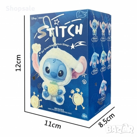 Сладка изненада с Miniso Stitch в пижама – колекционерска фигурка 15 см, снимка 2 - Плюшени играчки - 51950820