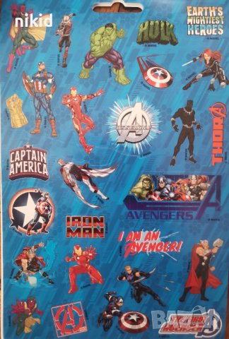 200 бр Avengers Отмъстителите книжка албум самозалепващи лепенки стикери, снимка 3 - Други - 37977680