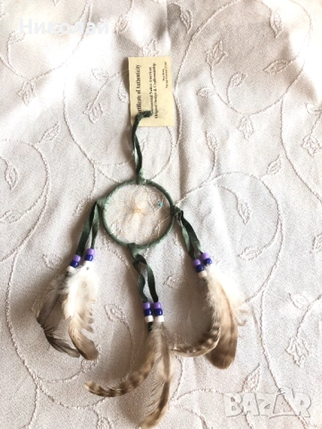 Dreamcatcher, ловец на сънища /капан за сънища, автентичен индиански амулет ръчна изработка, уникат , снимка 2 - Декорация за дома - 53401023
