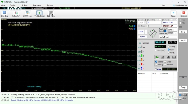 Продавам HDD Western Digital Blue 500GB SATA3 3,5", снимка 6 - Твърди дискове - 53459493